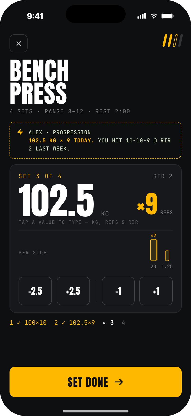 The app drives your session